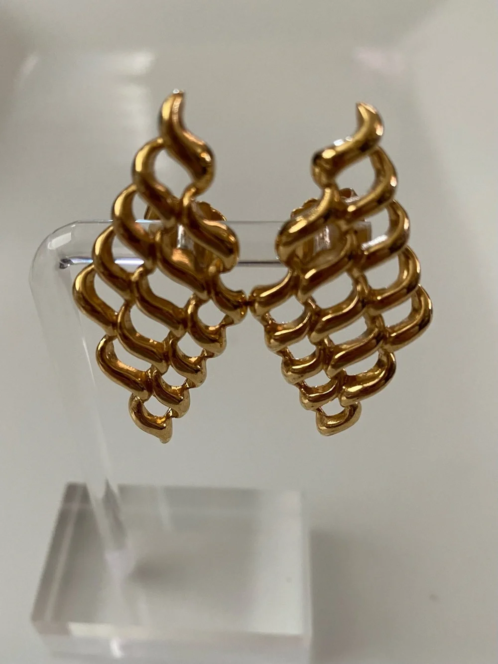 Gold Tone Rhombus Earrings - Women Jewelry